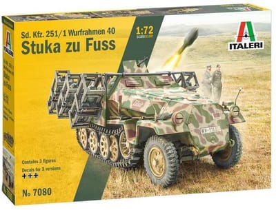 Italeri Modelbouwpakket Militaire voertuigen - 7080 Sd.Kfz.251/1 Wurfrahmen Stuka zu Fuss Plastic - 1:72 - Modelbouw