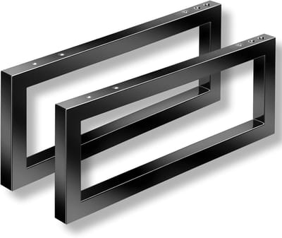 Wandconsoles Set - Plankdragers Steunen - Wastafel Ondersteuning - Stabiele Frameconstructie - 480 mm Lengte - Zwart