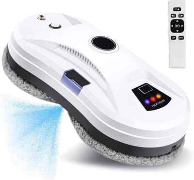 Raamreinigingsrobot - Automatische glasreiniger - Ramen streeploos - Intelligente routeplanning - 30 ml tank - Wit