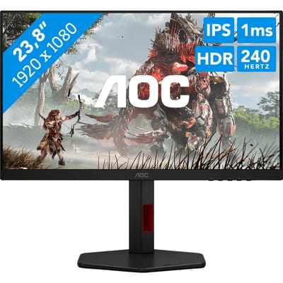AOC G4 24G4ZR - Full HD IPS Gaming Monitor - 240hz - 260hz OC - G-Sync Compatible - 24 inch