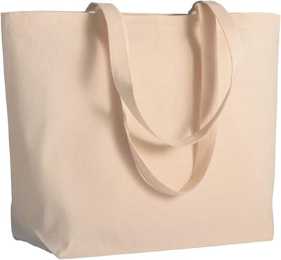 Tote bag met lange hengsels - katoen - duurzaam - eco-vriendelijk - SnelShoppen
