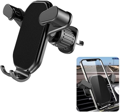 KZQ 360° draaibare autotelefoonhouder – Veilig te bevestigen aan het ventilatierooster, voorzien van een haakontwerp, handsfree bevestiging, antislip grip en universele compatibiliteit!
