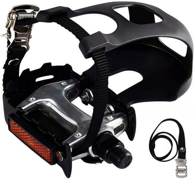 Professionele Fiets Pedalen met Verstelbare Toe Clips en Straps, Geschikt voor Peloton en Mountainbike, Maximale Belastbaarheid 227 kg
