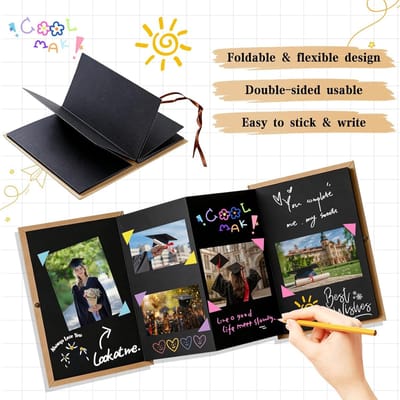 Creatief fotoalbum om zelf te personaliseren, 2 stuks, mini scrapbook met 10 vellen fotohoeken, ideaal voor afstudeergeschenken, verjaardagen en bruiloften