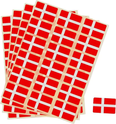 Vlag, afm 15x22 mm, 72 stuk/ 1 doos, Denemarken