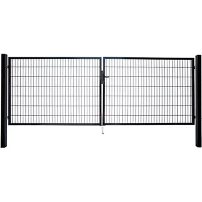 Giardino Dubbele Poort Ral 9005 Zwart H100/2x200cm