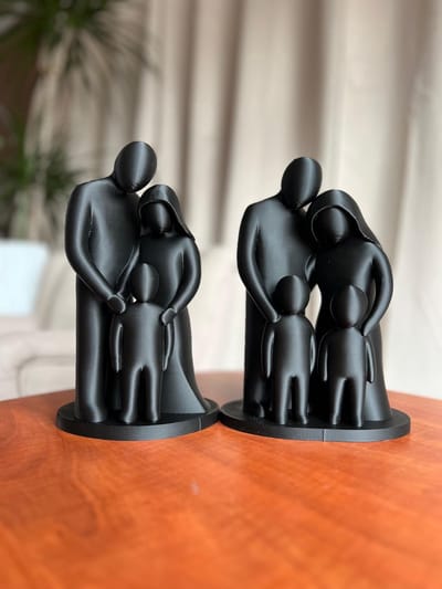 Familiebeeld Minimalistische Decoratie Interieurdecoratie Cadeau 3D-geprint Kinderbeeldje | Family 3 / 30 cm / 11.8 inch