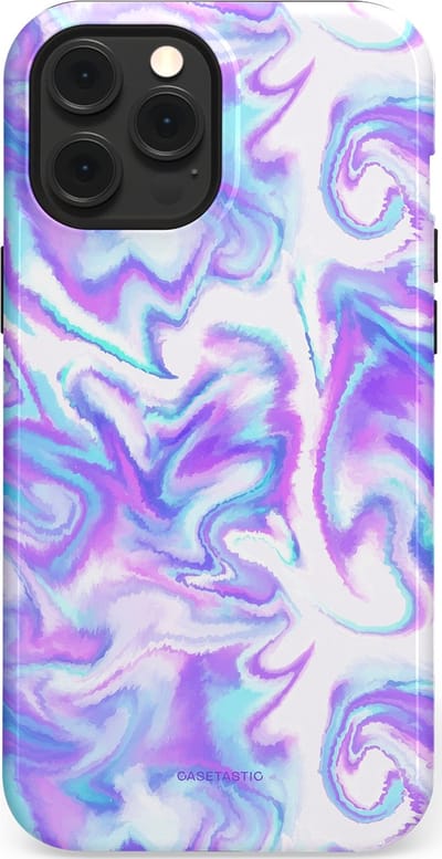 Casetastic Hoesje Geschikt voor Apple iPhone 12 Pro Max Magsafe - Stijlvolle Beschermende Duo-layer Case - Tie Dye magie