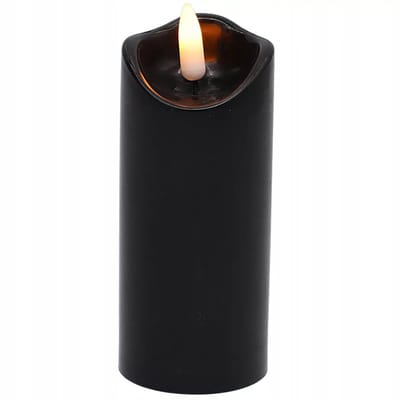 Cortina LED Kaars Inzet Zwart 15cm - Realistisch Vlam Effect