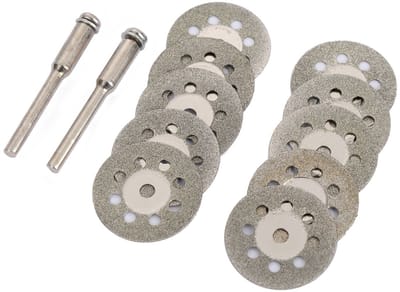 SnelShoppen - 12x 22mm Mini Diamant Snijdisketten voor Edelstenen, Glas, Keramiek, Metalen - Ultra Dun, Perfect voor DIY, Ambachten, en Sieraden Maken