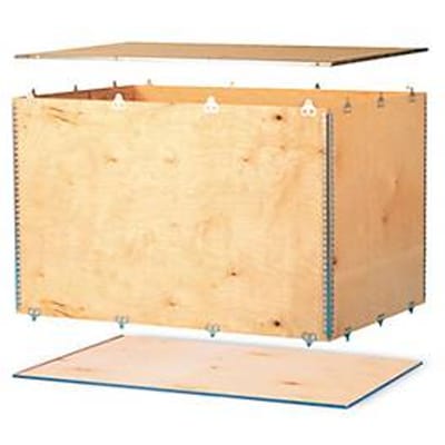 Houten vouwkist, 1 Euromaat, 6 mm berken multiplex, L 1180 x B 780 x H 1000 mm