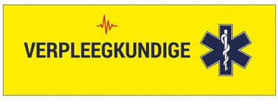 Verpleegkundige autosticker binnenzijde raam | 21 x 7 cm