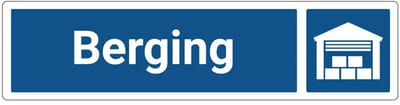 Berging deurbordje met zelfklevende strip | Forex Re materiaal | 20 x 5 cm
