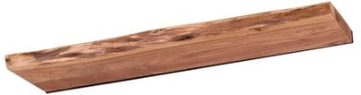 Zwevend Wandplank Hout - Muurplankjes Zwevend (90x20x4 cm) - Wandplank Kinderkamer - Houten Wandplank Industrieel met Metaal - Zwevende Wandplank/ Boekenplank - Nachtkastje - Wandplanken Bruin - Muur Plank