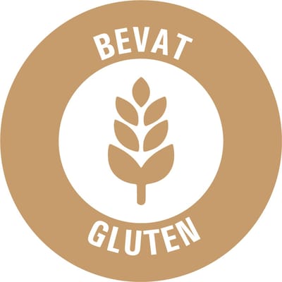 Bevat gluten allergenen sticker op rol 20 mm - 1150 per rol