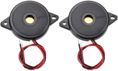 Elektronische Zoemer - Alarm Zoemer - Industrieel Alarm - Passief Geluidssignaal - 2 stuks - Zwart