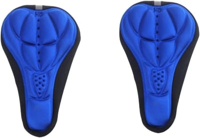 Fietszadel Kussen - Zadelhoes Geheugen - Comfortabel Fietsen - 3D Ergonomisch Design - 29x17 cm - Blauw