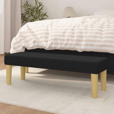 Opbergbank - Kistbank entree - Extra zitplaats - Stoffen bekleding - 100 cm - Zwart