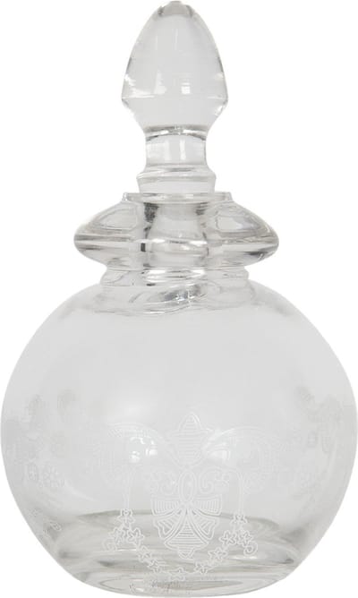 Clayre & Eef Parfum Flesje Ø 7x13 cm Transparant Glas Rond Decoratie Flesje