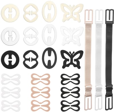 Dailygoods- Beha-bandjes 24-delige set - Antislip - Verstelbare clips - Elastische bandjes - Geschikt voor sport - Comfortabel in gebruik - Bh-clips