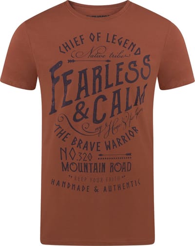 riverso Heren T-Shirt RIVLeon regular fit Oranje M Ronde Hals Volwassenen - gemaakt van 100% katoen