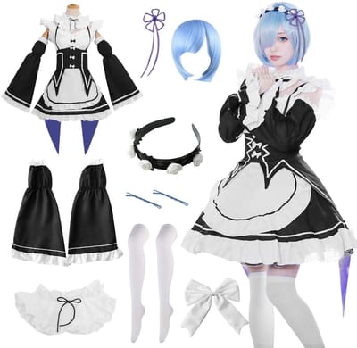 Dailygoods- Maid Outfit Elegant Design - Cosplay Anime - Kamermeisje Kostuum - Rollenspelset - Jurk met Accessoires - Verkrijgbaar in M/L/XL