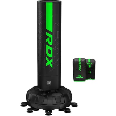 Staande vrijstaande boksbal met bokshandschoenen RDX F6 Kara