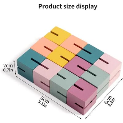 Houten 3D Constructieblokken Montessori Hersenenontwikkeling Ruimtelijk Inzicht Educatie Puzzelspel Kinder Speelgoed Cadeaus