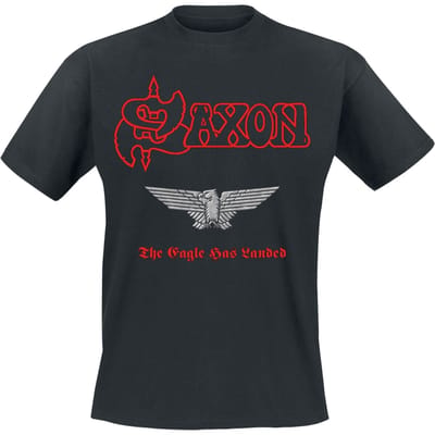 Saxon T-shirt - The Eagle Has Landed - M tot XL - voor Mannen - zwart