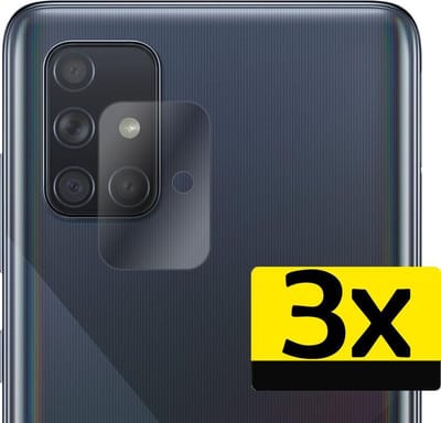 Camera Lens Protector - Geschikt voor Samsung Galaxy A71 - 3 Stuks - Camera Screenprotector - Beschermglas - Gehard Glas - Tempered Glass - Screen Protector