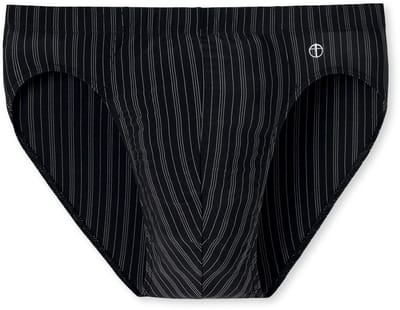 SCHIESSER Nachtschwarmer slip (1-pack) - heren supermini microvezelstof zwart gestreept