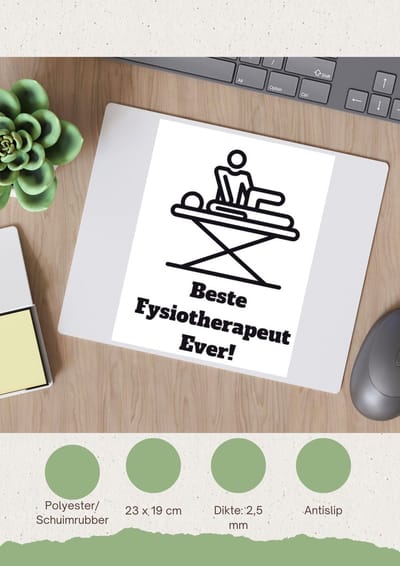 Akyol - beste fysiotherapeut Muismat - Beste fysiotherapeut - therapeut - cadeau - 23 bij 19 cm