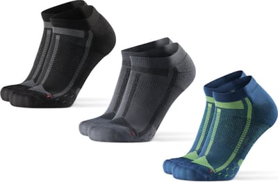 DANISH ENDURANCE Gevoerde Enkelhardloopsokken voor Lange Afstanden - Unisex - 3 Paar - 35-38