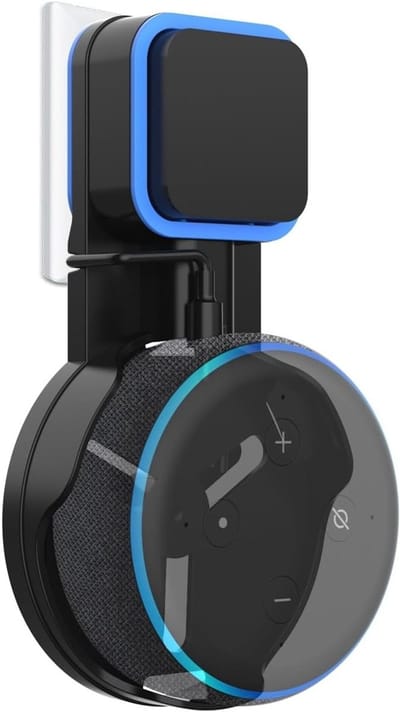 Houder en standaard voor 3e generatie Smart Google Home Mini Speaker - Schroefloze bevestiging, zwart, eenvoudig te installeren, stevig en stijlvol