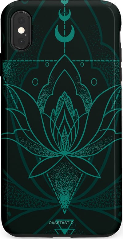 Casetastic Hoesje Geschikt voor Apple iPhone Xs Max - Stijlvolle Beschermende Duo-layer Case - Lotus Zen