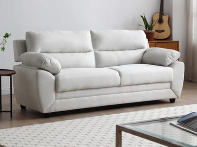 Vente-unique Driezitsbank van beige stof MANOA
