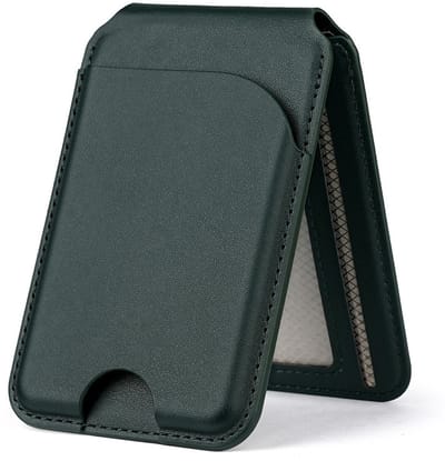 Magnetische Kaarthouder Geschikt Voor iPhone Magsafe - Verstelbare Wallet Card Holder Standaard - Pasjeshouder - voor iPhone 12 / 13 / 14 / 15 / 16 / 17 / PRO / PRO MAX - groen