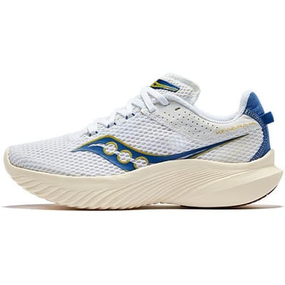 Saucony Kinvara 14 Modieuze Comfortabele Stof Schokabsorberend Ademend Laag Uitgesneden Hardloopschoenen Dames sneaker Wit Blauw S10823-136 38 beige