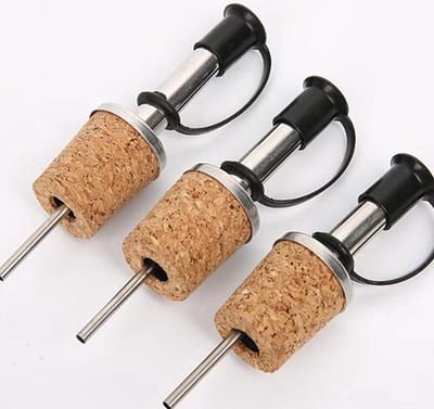 *** 3 stuks Premium Schenktuit - Oliestopper - Wijnstopper met Dop - Multifunctioneel - van Heble®***