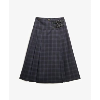 Superdry - Halflange geruite plooirok - Dames - Rokken