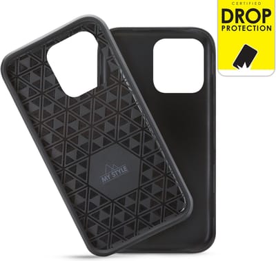 My Style Hoesje geschikt voor Apple iPhone 15 Pro Telefoonhoesje Hardcase | My Style Tough Backcover Shockproof | Schokbestendig iPhone 15 Pro Telefoonhoesje | Anti Shock Proof - Zwart