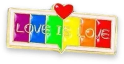 Love is Love Pin met Regenboog & Hartje – Pride Pin – Love Pin voor Jas, Tas of Pet