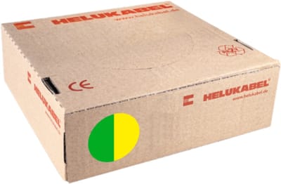 Montagedraad VDS 1mm² (H05V-K) 70° groen/geel - per rol 100 meter (29114)