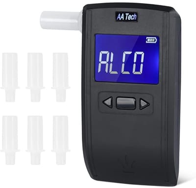 Zyrex® Alcoholtesters - Alcoholtester - Blaastest Alcohol - Zwart - 13cm x 9cm x 3cm