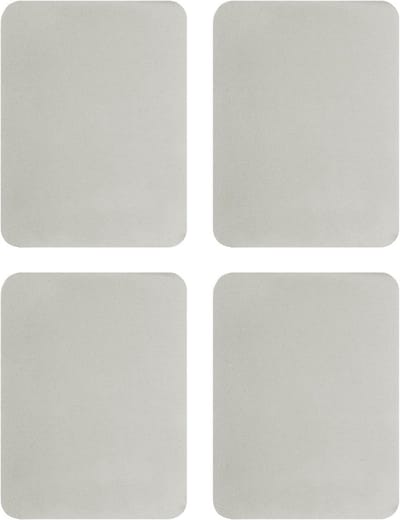 4 Stuks Strijken Op Patches voor Kledingreparatie - Katoenen Strijklappen 125x95mm Grijs