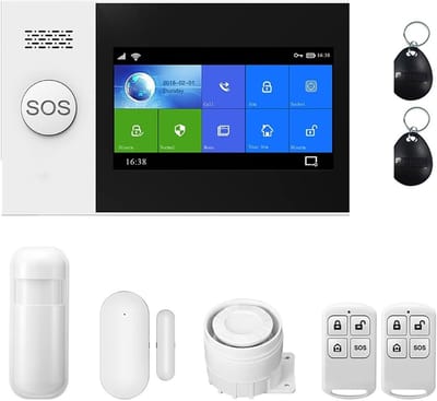 Smart Alarm Systeem - Huisbeveiliging GSM - Draadloze Beveiliging - APP Controle - 43 inch Touchscreen - One Color