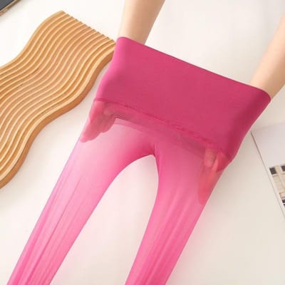 Naadloze 5D Dameskousen Sexy Dames Strakke Olie Glanzende Panty Lingerie Dames Transparant Ademend Nachtclub Dames Luxe L ClosedCrotch pink