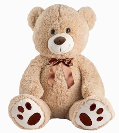 Teddybeer Harry met Strik Pluche Knuffel (Bruin) 100 cm [Bear Beer Beren Plush Toys | Knuffeldier Knuffelpop Speelgoed voor kinderen jongens meisjes | Extra grote groot XL knuffelbeer voor jong en oud]