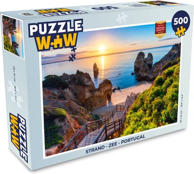 Puzzel Strand - Zee - Portugal - Legpuzzel - Puzzel 500 stukjes