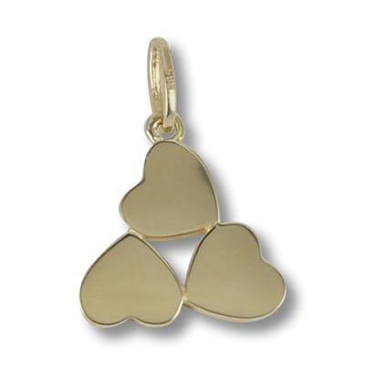 New Bling 9NBSAM-G200438 Gouden Hanger - Hartjes - 9 x 9,9 mm - 14 Karaat - Goud